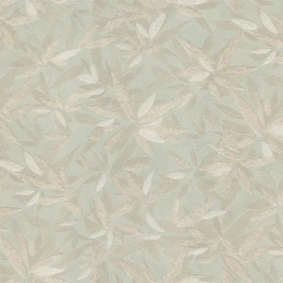 3215-4/Обои/Alliance Decor/Eclectic/мотив листья золотистые на фоне тиффани к арт.3217-4