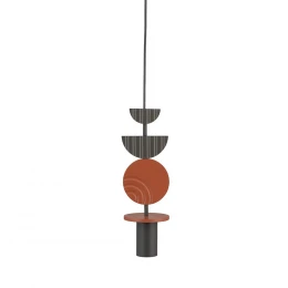Подвесная люстра Nowodvorski Серия Drops (Дропс) Цвет Umbra gray/Terracotta (Темно-серый/Терракот) арт. 11196