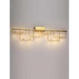 7060/12WL HIGHTECH ODL26 287 Настенный светильник нерж/сталь золото IP20 LED 12W 1080Лм 3000K 220V ZAHA