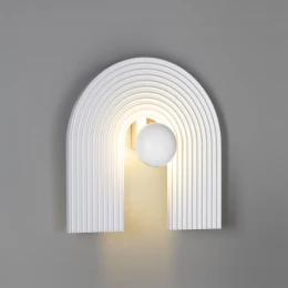 7197/6WL HIGHTECH ODL27 Настенный светильник металл/гипс/белый IP20 LED 6W 3000K 220-240V SUN GATE