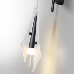 5442/6WLA L-VISION ODL_EX26 059 черный/бел.матовый/металл/стекло/акрил Бра LED*6W 3000K 633Лм AFALINA