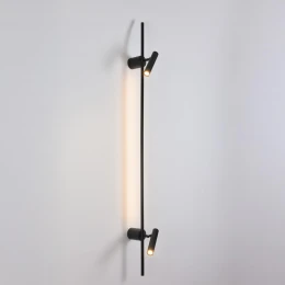 8438/13WL LEDIO LN27 430  черный, металл Бра LED 2х3W + LED-подсветка 7W 3000K 220V TOINT