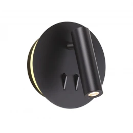 3911/9WL HIGHTECH ODL20 471 черн/металл Наст-й св-к с лампой д/чтения с выкл LED 9W 3000K 220V BEAM
