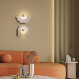 7197/6WL HIGHTECH ODL27 Настенный светильник металл/гипс/белый IP20 LED 6W 3000K 220-240V SUN GATE