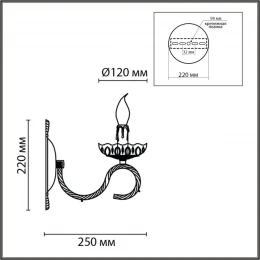 8189/1W CLASSI LN26 091 белый металл/хрусталь Бра E14 1*40W 220V SNOW