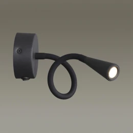 4254/3WL HIGHTECH ODL21 475 черн/металл Настен.светильник выкл на базе IP20 LED 3W 263Лм 3000K ODDS