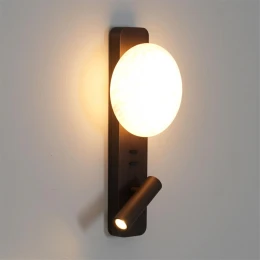7163/9WL HIGHTECH ODL26 473 Настенный светильник металл/темн. латунь/алебастр IP20 LED 9W 787Лм 2700K 180° 220-240V ALBERGO