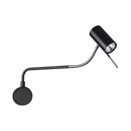 4381/1W HIGHTECH ODL23 455 черный/хром/металл Настенный св-к выкл. на плафоне IP20 LED GU10 10W GIGI