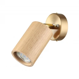 7061/1W MINIMA ODL25 217 Настенный светильник светлое дерево/металл с выкл. IP20 GU10 LED 7W 220V CAUCHO