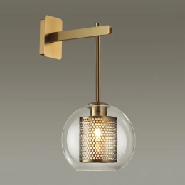 4939/1W PENDANT ODL22 000 античн.бронза/металл/прозрачный/стекло Бра E27 1*40W CLOCKY