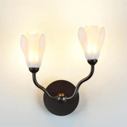 5090/2W MODERN ODL25 553 черный матовый/белый/фарфор Бра G4 LED 2*5W GARDI