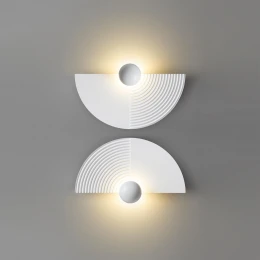 7198/6WL HIGHTECH ODL27 Настенный светильник металл/гипс/белый IP20 LED 6W 3000K 220-240V SUN GATE