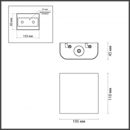 7106/2WL HIGHTECH ODL26 441 Настенный светильник светильник матовый никель/металл IP20 LED 2W 3000K 220V MAGNUM