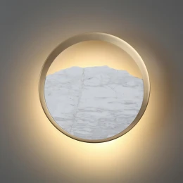 4359/9WL ECODESIGN ODL26 169 Настенный светильник белый/мрамор/металл IP20 LED 9W 262Лм 3000K 220-240V VALLEY