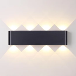 7191/8WL HIGHTECH ODL27 Настенный светильник черный браш./металл IP20 LED 8W 3000K 220V MAGNUM