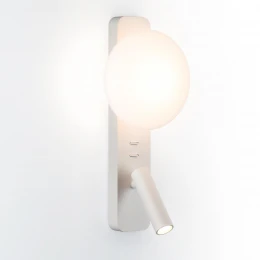 7049/5WL HIGHTECH ODL25 473 металл/акрил белый Настенный светильник IP20 LED 1*5W + 1*3W 2700K ALBERGO