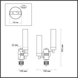 5274/2W CLASSI LN26 101 золотой Бра E14 2*40W 220V KAMILLA