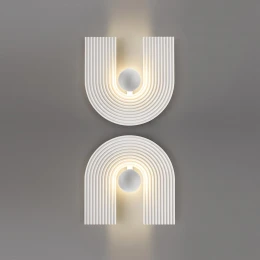 7197/6WL HIGHTECH ODL27 Настенный светильник металл/гипс/белый IP20 LED 6W 3000K 220-240V SUN GATE