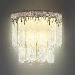 5091/20WL L-VISION ODL25 555 золотой/прозрачный/стекло Бра LED 20W 3700K 1506Лм CLEO