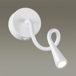 4255/3WL HIGHTECH ODL21 475 белый/металл Настен.светильник выкл на базе IP20 LED 3W 270Лм 3000K ODDS