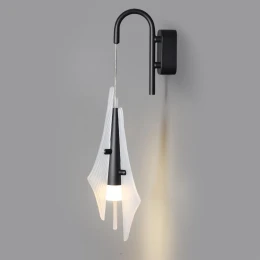 5442/6WLA L-VISION ODL_EX26 059 черный/бел.матовый/металл/стекло/акрил Бра LED*6W 3000K 633Лм AFALINA