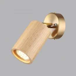 7061/1W MINIMA ODL25 217 Настенный светильник светлое дерево/металл с выкл. IP20 GU10 LED 7W 220V CAUCHO