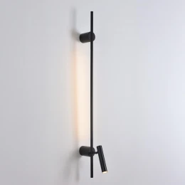 8438/11WL LEDIO LN27 430  черый, металл Бра LED 3W + LED-подсветка 8W 3000K 220V TOINT