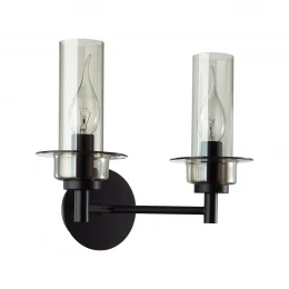 6555/2W CLASSI LN26 100 черный/дымчатый/металл/стекло Бра E14 2*40W 220V MADONNA