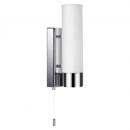 2660/1W DROPS ODL14 509 хром/белый Настенный светильник с выкл IP44 E27 40W 220V TINGO
