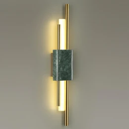 4360/10WL MIDCENT ODL23 000 изумрудный мрамор/золотистый металл Настенный св-к IP20 LED 10W 645Лм 3000K MARMI