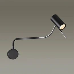 4381/1W HIGHTECH ODL23 455 черный/хром/металл Настенный св-к выкл. на плафоне IP20 LED GU10 10W GIGI