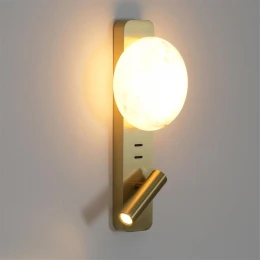 7164/9WL HIGHTECH ODL26 473 Настенный светильник металл/бронза/алебастр IP20 LED 9W 787Лм 2700K 180° 220-240V ALBERGO