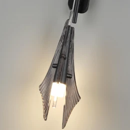 5442/6WL L-VISION ODL_EX26 059 черный/дымчатый/металл/стекло/акрил Бра LED 6W 3000K 633Лм AFALINA