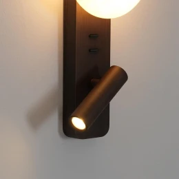 7163/9WL HIGHTECH ODL26 473 Настенный светильник металл/темн. латунь/алебастр IP20 LED 9W 787Лм 2700K 180° 220-240V ALBERGO