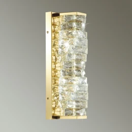 4999/10WL HALL ODL23 623 золотой/прозрачный/металл/хрусталь Бра LED 10W 4000K STRAZA