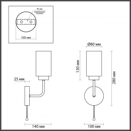 5639/1W COMFI LN23 000 белый, золотой Бра E14 1*40W 220V DALLIN