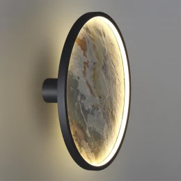 5078/35L L-VISION ODL24 000 черн./серо-беж./металл/натур.камень/акрил Настен.-потолочн.cветильн. LED 35W 3000K STOFLAKE