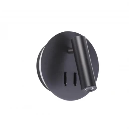 3911/9WL HIGHTECH ODL20 471 черн/металл Наст-й св-к с лампой д/чтения с выкл LED 9W 3000K 220V BEAM