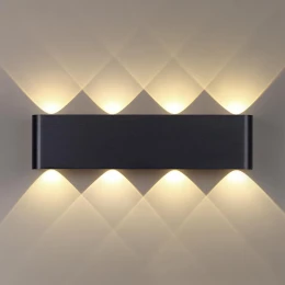 7191/8WL HIGHTECH ODL27 Настенный светильник черный браш./металл IP20 LED 8W 3000K 220V MAGNUM