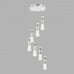 8268/7A NEOCLASSI LN26 159 хром/белый/прозрачный, металл/керамика/стекло Люстра каскадная Е14 7*40W 220V EMILY
