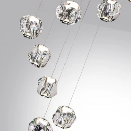 5084/60L L-VISION ODL25 561 хром/прозрачный/металл/акрил Люстра каскадная LED 60W 4000K 3000Лм JEMSTONE