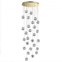 5085/120L L-VISION ODL25 563 золото/прозрачный/металл/акрил Люстра каскадная LED 120W 4000K 5500Лм JEMSTONE