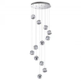 5084/60L L-VISION ODL25 561 хром/прозрачный/металл/акрил Люстра каскадная LED 60W 4000K 3000Лм JEMSTONE