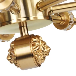 5467/35L MODERN ODL_EX26 049 белый/коричневый/античная бронза/металл/стекло/декор металл Люстра LED 35W (5W*7) 2700K LION