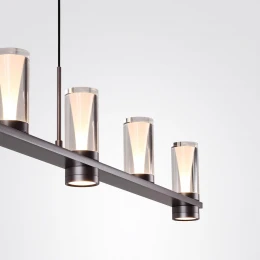 7143/45L HIGHTECH ODL26 513 Подвесной светильник темный никель/акрилл/металл IP20 LED 40W 2470Лм 3000K 180° 220V DEFANCE