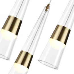 5043/42L L-VISION ODL24 000 глянц.золото/прозрачный/металл/стекло Люстра LED 42W 3000K 4167Лм LUMP