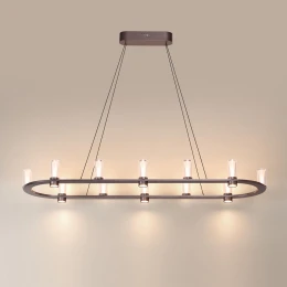 7143/65L HIGHTECH ODL26 513 Подвесной светильник темный никель/акрилл/металл IP20 LED 69W 3830Лм 3000K 180° 220V DEFANCE