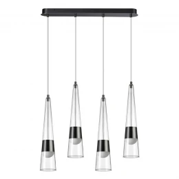 5044/42L L-VISION ODL24 000 глянц.темн.хром/прозрачный/металл/стекло Люстра LED 42W 3000K 4167Лм LUMP