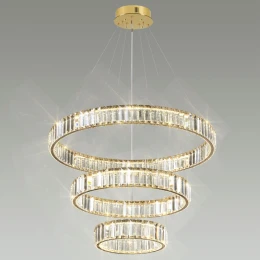 5015/88L L-VISION ODL23 589 золотой/прозрачный металл/хрусталь Люстра LED 88W 4000K 8800Лм VEKIA