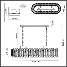 5069/12 HALL ODL24 603 золото/прозрачный/металл/хрусталь Люстра E14 12*40W BULLON